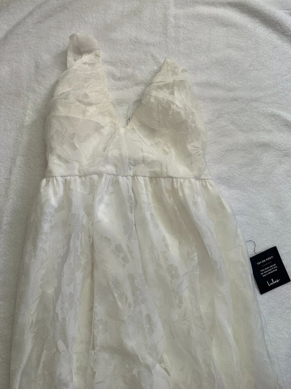 NWT Lulus Delicate Sweetness White Midi Dress